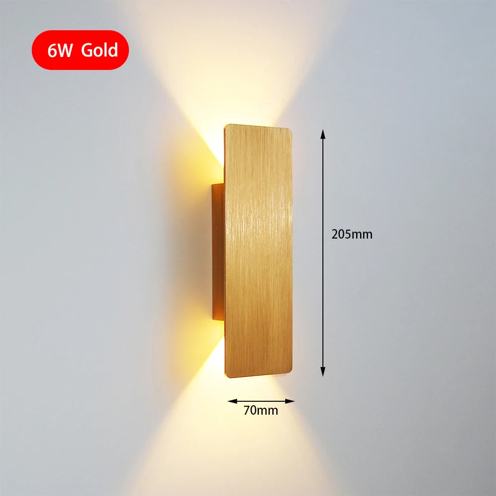 Modern Simple LED Wall Lamp 6W – Aluminium Indoor Wall Light for Bedroom, Living Room & Corridor