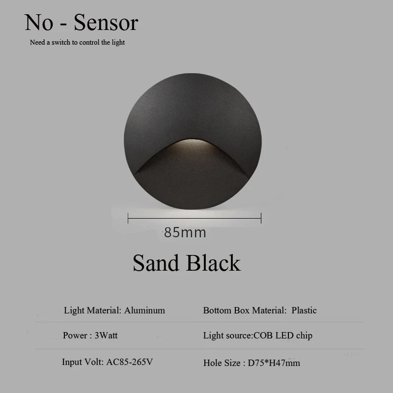 Outdoor Lighting Recessed Wall Lamp Waterproof IP65 3W Led Embedded  Step&Stair Balcony Porch Aisle Yard Outside Night Light