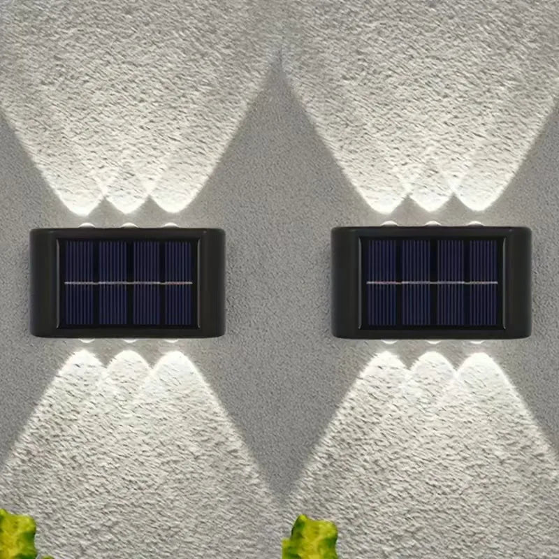 Solar LED Outdoor Wall Light Waterproof Dusk to Dawn Fence Lamp for Garden Yard Porch Pathway Patio Home Decor