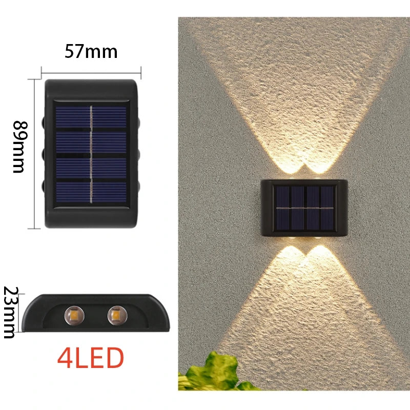 Solar LED Outdoor Streetlight-Style Wall Light – Motion Sensor Garden Fence Lamp