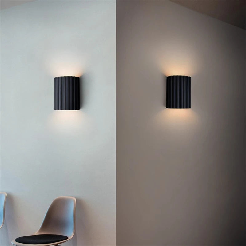 Nordic Modern Resin Wall Lamp Indoor Wall Lighting Bedroom Bedside Lamp Household Background Decoration Living Room Wall Light
