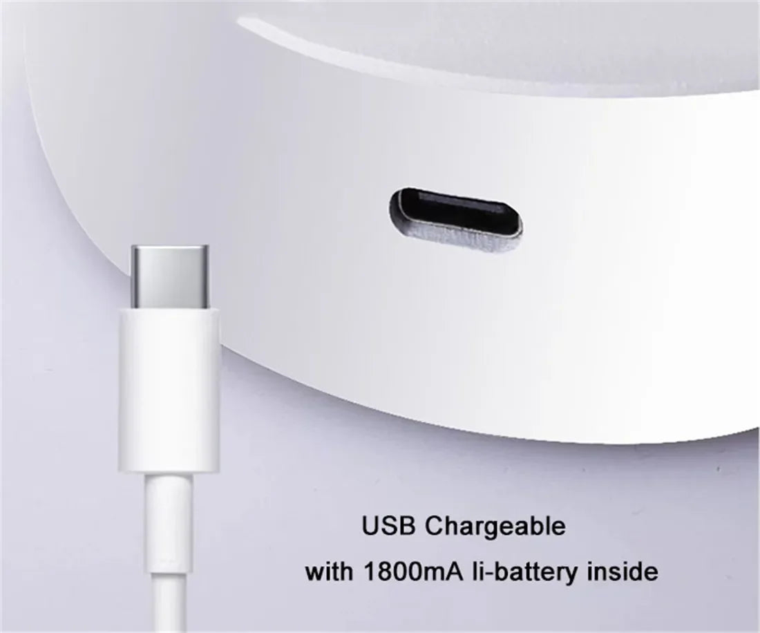 Magnetic USB Rechargeable LED Wall Light – Cordless Touch-Control Reading Lamp for Bedside Use