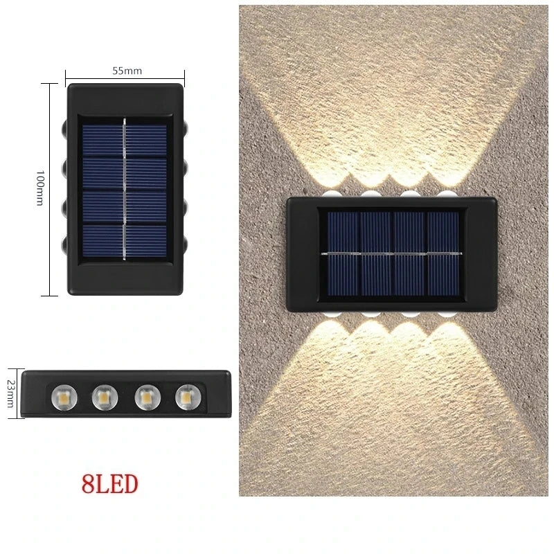 Solar LED Outdoor Streetlight-Style Wall Light – Motion Sensor Garden Fence Lamp