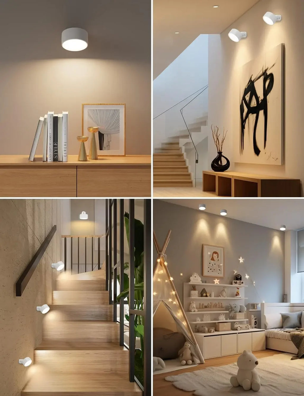 LED Magnetic Wall Sconce Lights,Rechargeable Dimmable Wall Mounted Lights with Remote, 360° Rotation Wall Mount Lamp for Bedroom
