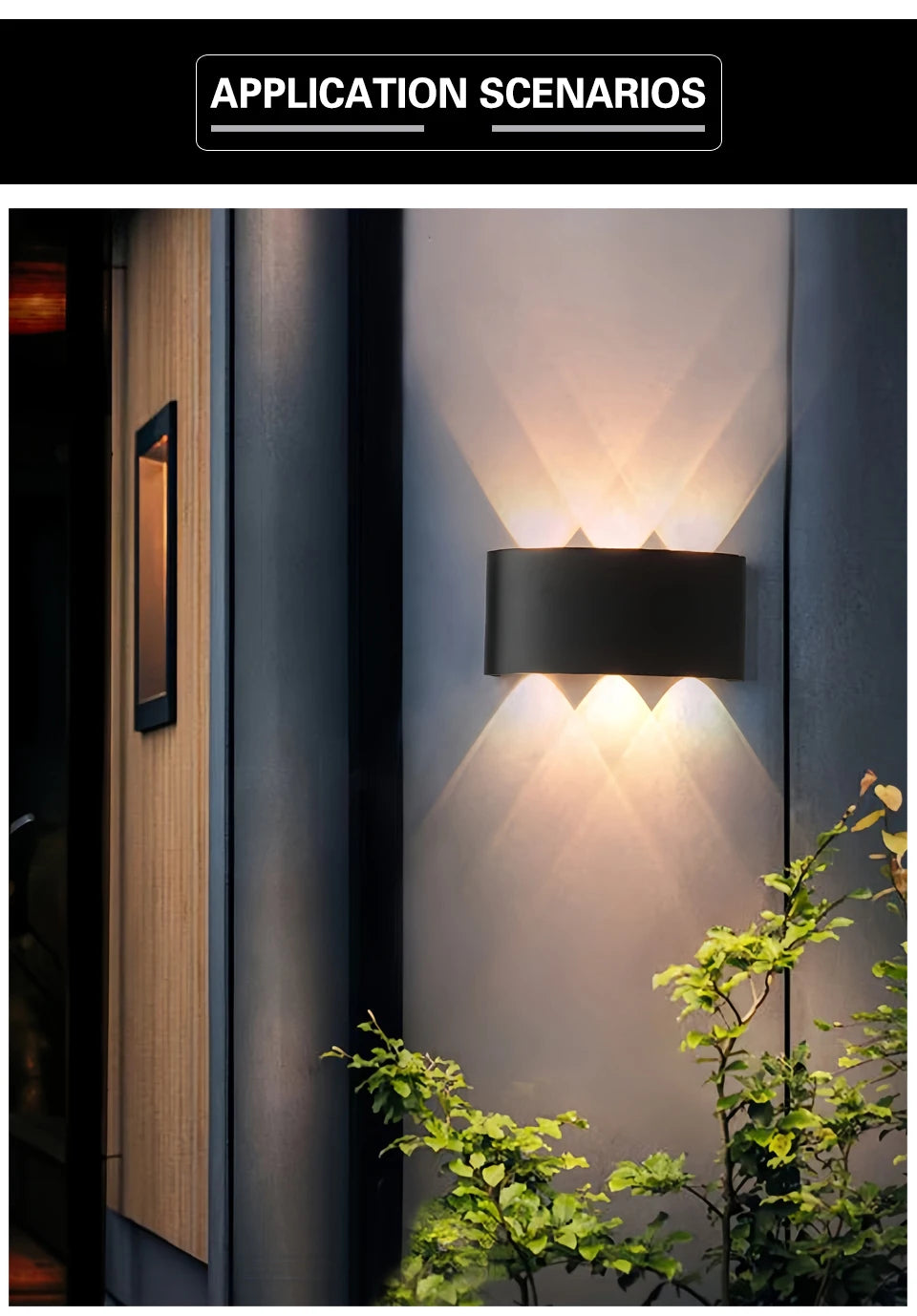 Up and Down LED Wall Lamp Waterproof Interior Wall Light For Bedroom Living Room Corridor Indoor Outdoor Lighting