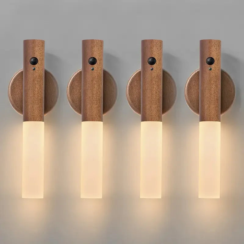 Smart Motion Sensor Rechargeable Wall Light – Portable Magnetic LED Lamp for Hallway, Stairs & Cabinets