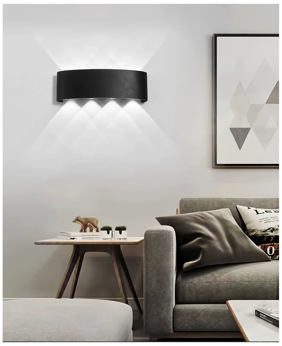 Up and Down LED Wall Lamp Waterproof Interior Wall Light For Bedroom Living Room Corridor Indoor Outdoor Lighting